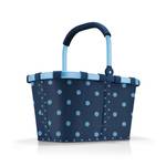 Einkaufskorb carrybag Frame Dots Blue Blau - Kunststoff - 48 x 29 x 28 cm