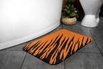 Badteppich Tiger-Streifen Orange - Textil - 90 x 60 x 90 cm