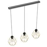 Lustre suspension ARIYAN Noir - Doré - Gris métallisé - 19 x 18 x 74 cm