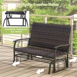 Gartenbank ZB33614NZDE Braun - Polyrattan - 80 x 94 x 120 cm