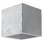 Wandleuchte Quad Grau - Stein - 12 x 10 x 10 cm