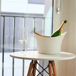 Eleganter Wein- und Sektkühler - Weiß Perlweiß