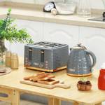 Wasserkocher & Toaster Set 800-162V90GY Grau - Kunststoff - 20 x 24 x 25 cm