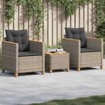 Bistro-Set-k353 ( 3-tlg ) Grau - Massivholz