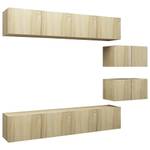 TV-Schrank 6er Set D194 Braun - Holzwerkstoff - 30 x 30 x 80 cm