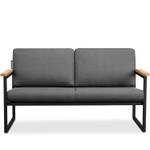 Gartensofa TRIBO 2-Personen Schwarz - Grau