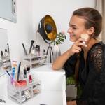 Make-Up Organizer mit 3 Schubladen Kunststoff - 24 x 19 x 14 cm