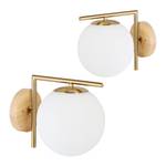 2x Applique murale laiton mat GLOBI Nb d'ampoules : 2