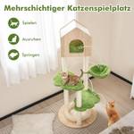 Kratzbaum BH32340SZ Grün - Massivholz - 60 x 139 x 60 cm