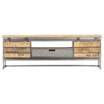 TV-Schrank D917 Grau - Massivholz - 30 x 40 x 120 cm