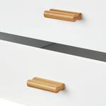 Sideboard mit abgerundeten Ecken Braun - Weiß - Bambus - Holzwerkstoff - 120 x 48 x 40 cm