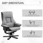 Liegesofa-Set 833-838V70GY Glas Grau