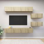 TV-Schrank 6er Set D469 Braun - Holzwerkstoff - 30 x 30 x 100 cm