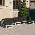 Salon de jardin (lot de 7) 3009736-2 Anthracite - Blanc