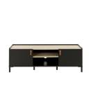 Banc TV 2 portes Amsterdam - L136 cm Noir - Bois manufacturé - 40 x 44 x 136 cm