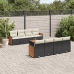 Gartensitzgruppe K6146(9-tlg) Schwarz - Massivholz - 69 x 62 x 55 cm