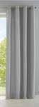 Vorhang Ösen Leinen Optik Grobfaser Grau - Textil - 140 x 175 x 1 cm