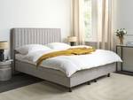 Lit double DUKE II Gris - Gris lumineux - Largeur : 160 cm