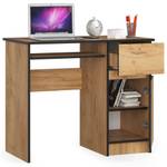 Bureau d'ordinateur Piksel droit CLP Imitation chêne marron-noir