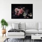 Leinwandbild Blumen Dark Wohnzimmer 100 x 75 cm