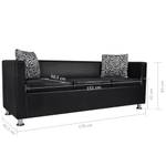 Sofa 3002827-2 Schwarz - Kunstleder - 170 x 63 x 62 cm