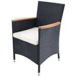 Chaise de jardin Noir - Métal - Polyrotin - 60 x 88 x 59 cm