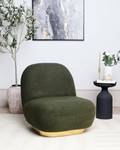 Fauteuil LOVIISA Vert foncé - Doré - Vert