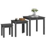 Beistelltische 3er Set D167 Grau - Massivholz - 55 x 55 x 55 cm