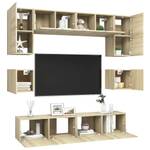 TV-Schrank 8er Set D215 Braun - Holzwerkstoff - 30 x 30 x 80 cm