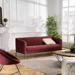 3-Sitzer-Sofa aus Samtstoff Rot - Textil - 71 x 73 x 182 cm