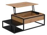 Table basse relevable LUTESA Noir - Bois manufacturé - 60 x 38 x 110 cm