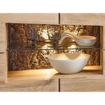 Vitrine Morena 2 mit LED Braun - Massivholz - Holzart/Dekor - 60 x 205 x 39 cm