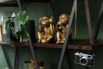 XXL Grösse 3 Affen Figuren Gold Höhe23cm Gold - Kunststoff - 20 x 23 x 17 cm