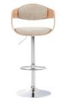 Tabouret de bar Kingston Imitation hêtre - Blanc crème