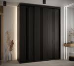 ARMOIRE À PORTES COULISSANTES DAVOS 6 Noir - Largeur : 190 cm