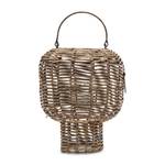 Rustic Rattan Herringbone Lantern Braun - Rattan - 27 x 34 x 27 cm