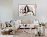 Acrylbild handgemalt Stier gegen Matador Grau - Massivholz - Textil - 120 x 80 x 4 cm