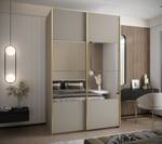 Armoire Lux 4 Beige - Doré - Largeur : 160 cm