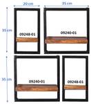 Wandregal Set Panama V 4tlg. Braun - Massivholz - Holzart/Dekor - 60 x 75 x 25 cm