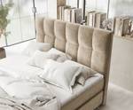 Boxspringbett Elisio Beige - Breite: 140 cm