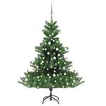 Sapin de noël artificiel Gris - Vert - Blanc - 120 x 150 x 120 cm