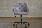 Chaise de bureau KAYA Velvet Noir - Gris