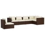 Garten-Lounge-Set (6-teilig) 3013636-3 Braun - Creme - Weiß