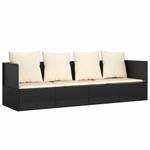 Outdoor Loungebett 3028900 Schwarz - Creme