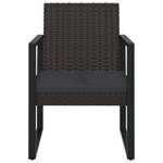 Gartensessel 362324 Schwarz - Metall - Polyrattan - 51 x 74 x 57 cm