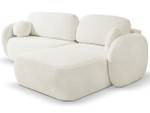 Ecksofa OREO Creme - Armlehne beidseitig montierbar - Ecke davorstehend rechts