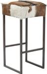 Tabouret de bar Country Life Marron - Fourrure véritable - 35 x 74 x 35 cm