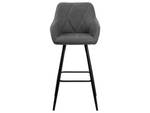 Tabouret de bar DARIEN Noir - Gris