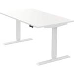 Höhenverstellbarer Schreibtisch Homedesk Weiß - Breite: 140 cm - Weiß