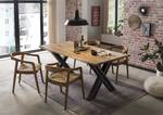 TABLES & CO Tisch CDLIX Braun - Metall - Massivholz - 160 x 77 x 85 cm